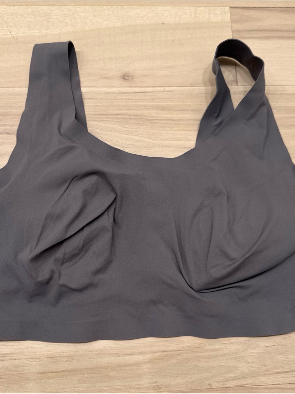 aerie Seamless Scoop Sports Bra in Charcoal Gray